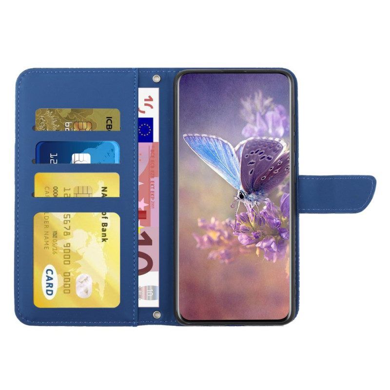 Flip Case Für OnePlus 10 Pro 5G Schmetterlinge Mit Schlüsselband