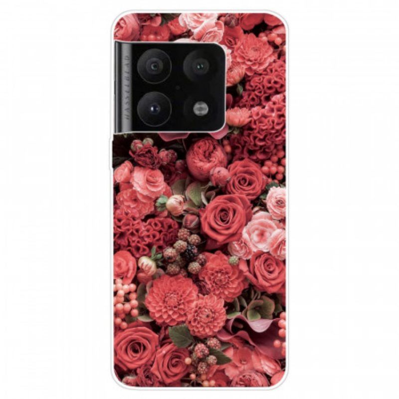 Hülle Für OnePlus 10 Pro 5G Pinke Blumen