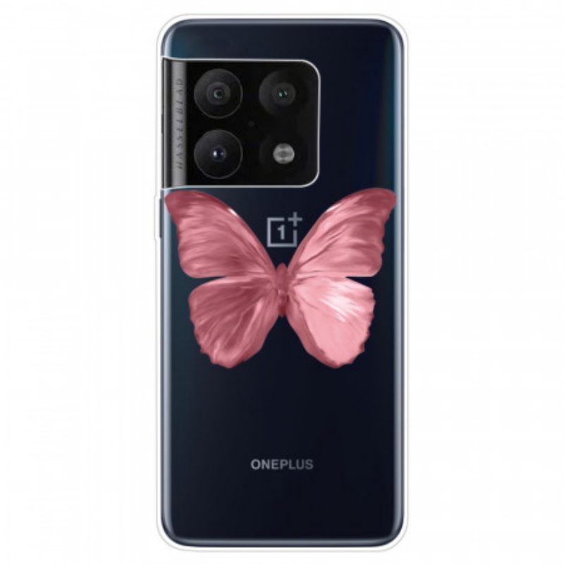 Hülle Für OnePlus 10 Pro 5G Rosa Schmetterlingsschlauch