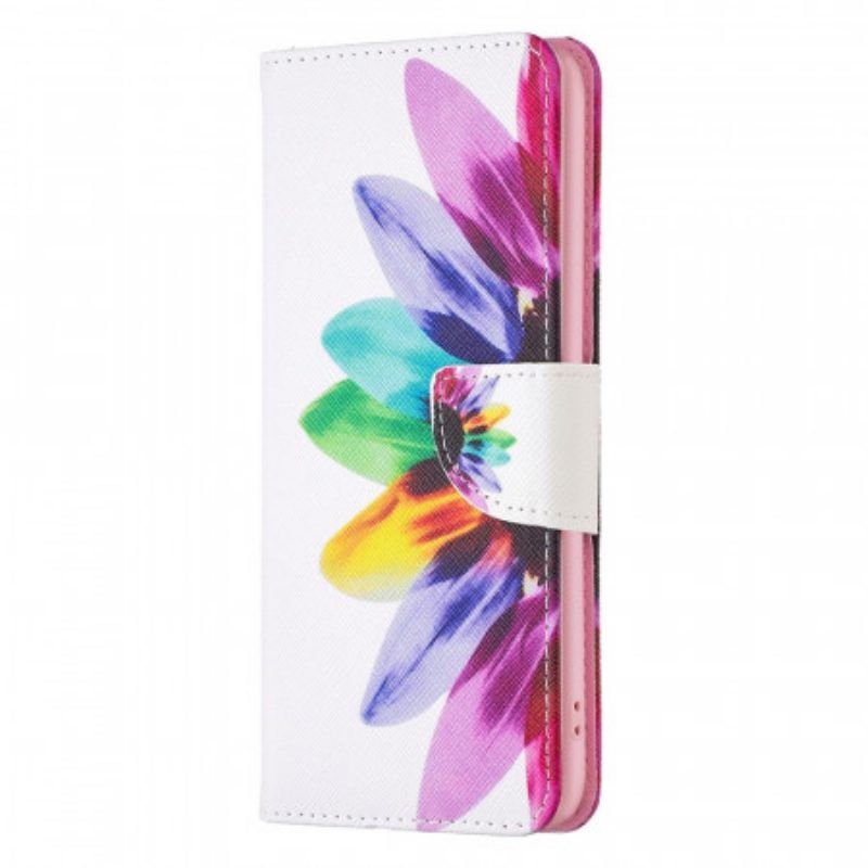Lederhüllen Für OnePlus 10 Pro 5G Aquarellblume