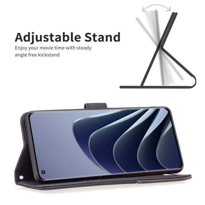 Lederhüllen Für OnePlus 10 Pro 5G Klassische Binfen-farbe