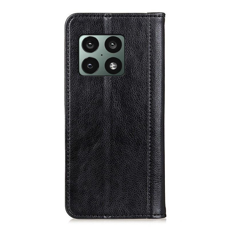 Schutzhülle Für OnePlus 10 Pro 5G Flip Case Farbige Version Aus Litschi-leder
