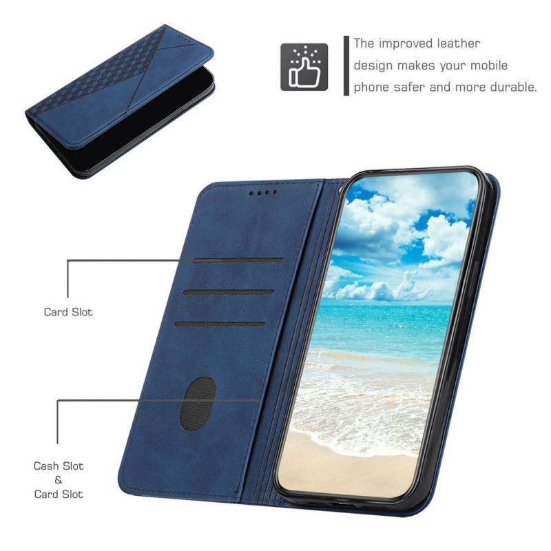 Flip Case Für Xiaomi Mi 11i 5g / Poco F3 Geo-ledereffekt