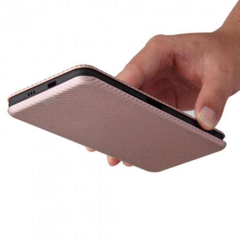 Flip Case Xiaomi Mi 11i 5g / Poco F3 Kohlefaser Mit Stützring