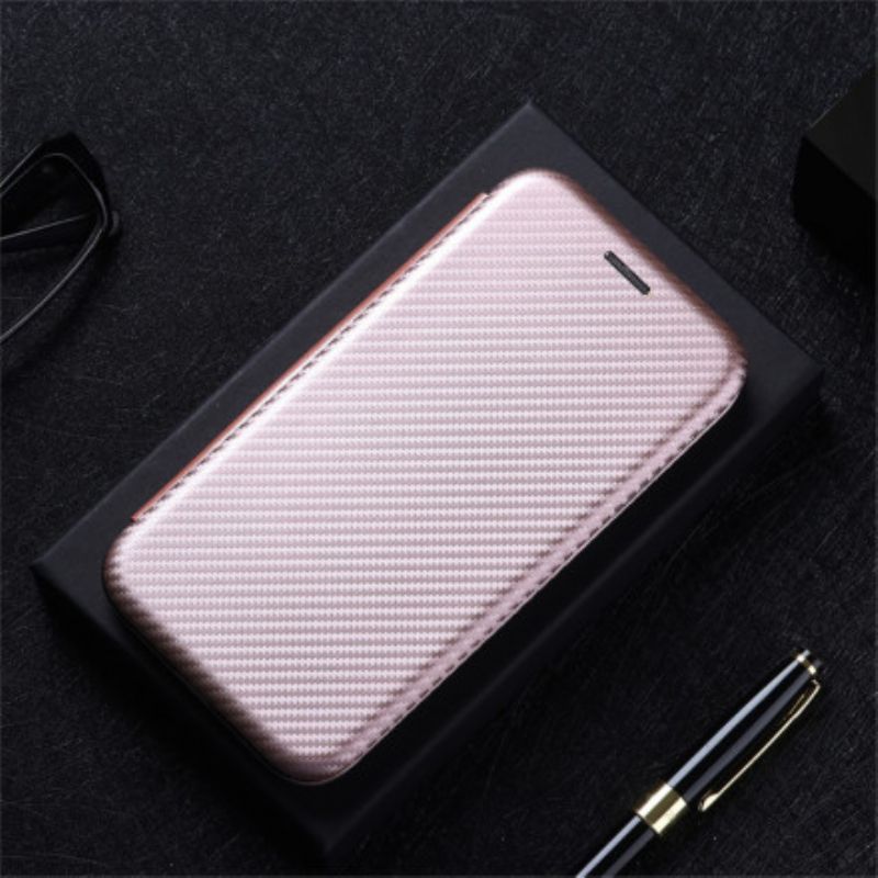 Flip Case Xiaomi Mi 11i 5g / Poco F3 Kohlefaser Mit Stützring