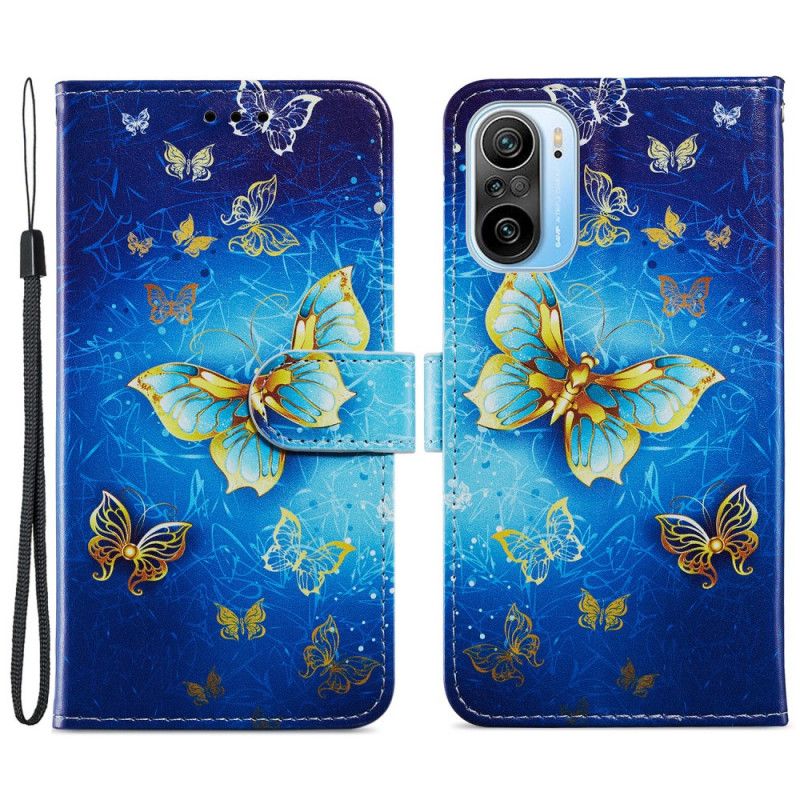 Lederhüllen Für Xiaomi Mi 11i 5g / Poco F3 Schmetterlingsflug