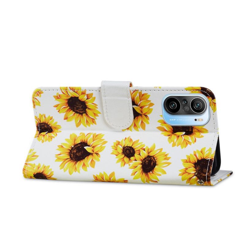 Lederhüllen Xiaomi Mi 11i 5g / Poco F3 Handyhülle Sonnenblumen