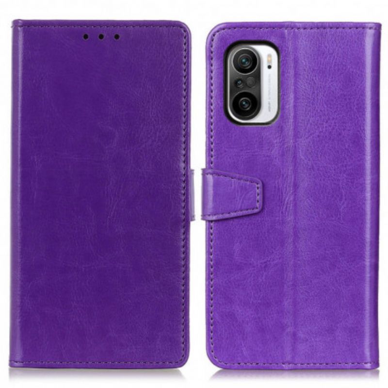 Lederhüllen Xiaomi Mi 11i 5g / Poco F3 Schlichter Glänzender Ledereffekt