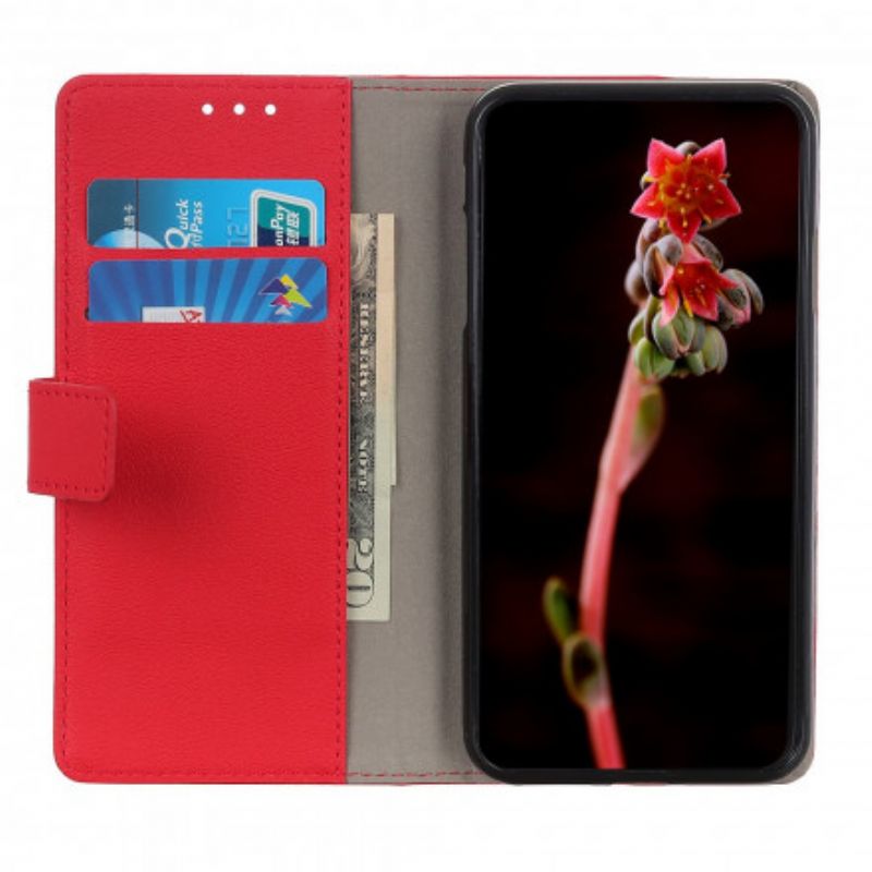 Lederhüllen Xiaomi Mi 11i 5g / Poco F3 Schlichter Ledereffekt