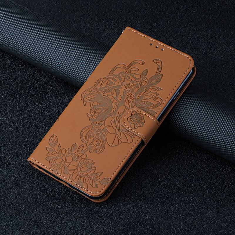 Lederhüllen Xiaomi Mi 11i 5g / Poco F3 Tiger Barockband