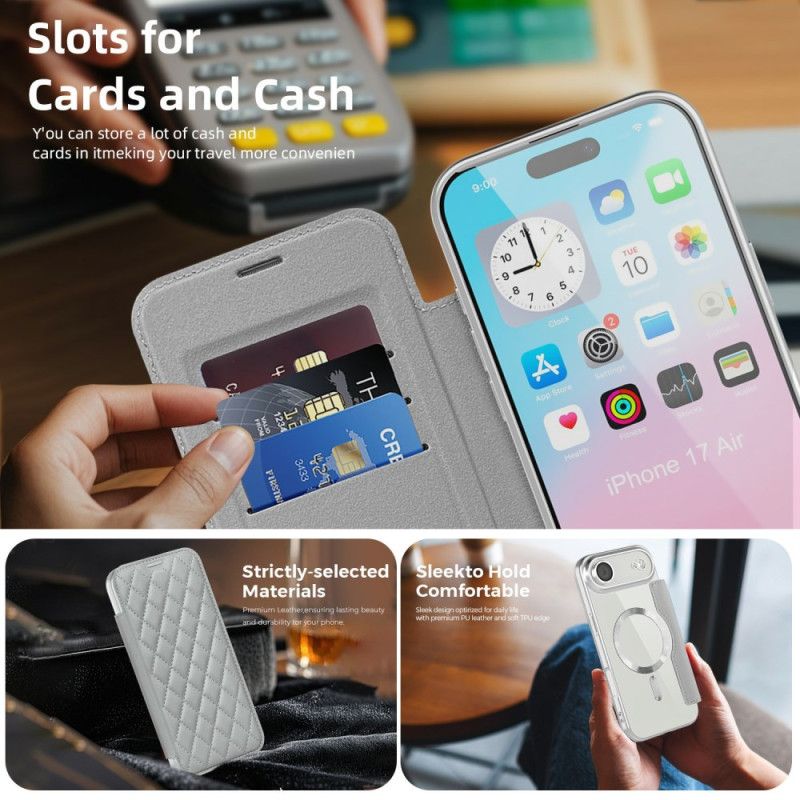 Flip Case Für iPhone Air Magsafe-kompatibel Gesteppt