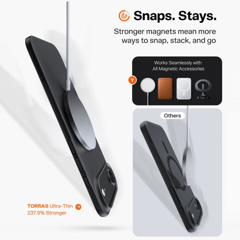 Hülle iPhone Air Handyhülle Ultradünnes Magsafe-kompatibles Displayschutzglas