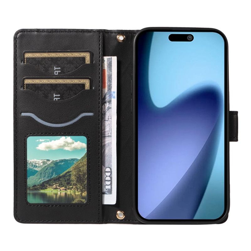 Lederhüllen Für iPhone Air Gesteppt Mit Riemen Und Schultergurt