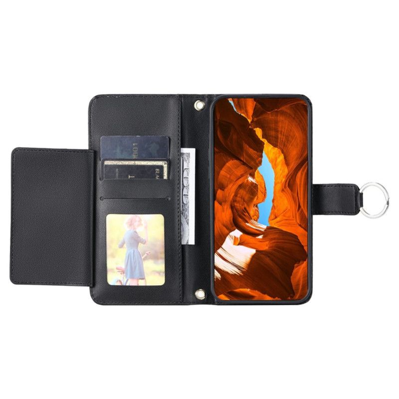 Lederhüllen Für iPhone Air Gesteppte Geldbörse Mit Lanyard Und Schulterriemen