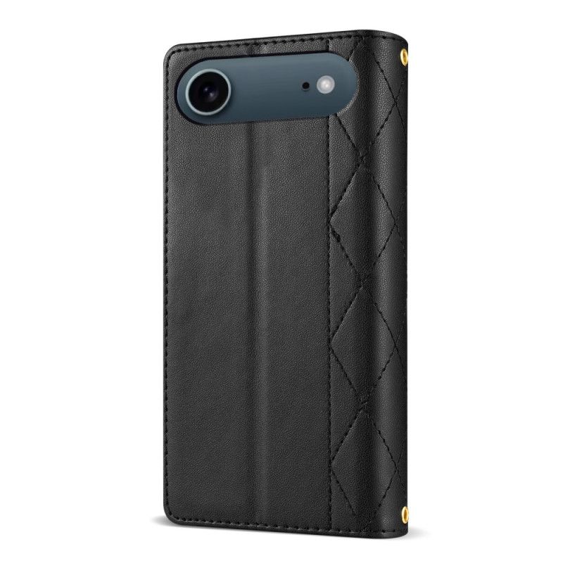 Lederhüllen iPhone Air Handyhülle Gesteppt Mit Lanyard Und Schulterriemen