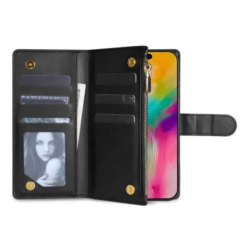 Lederhüllen iPhone Air Handyhülle Gesteppt Mit Lanyard Und Schulterriemen