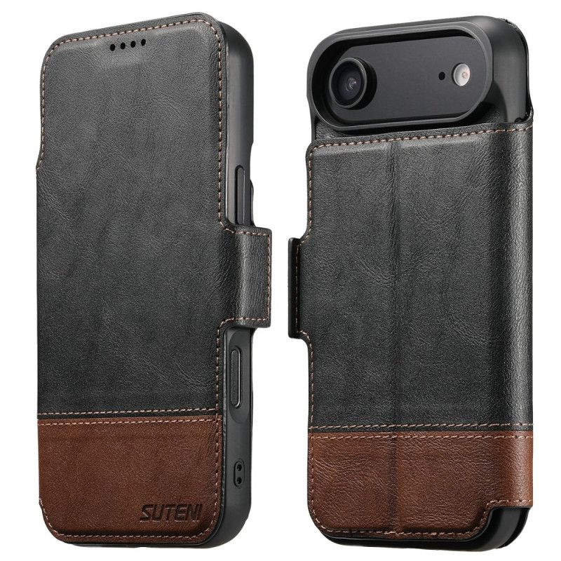 Lederhüllen iPhone Air Magsafe Zweifarbige Abnehmbare Hülle Von Suteni