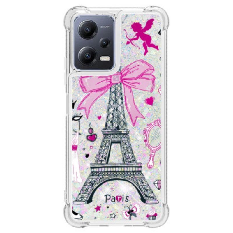 Hülle Für Poco X5 5G Eiffelturm-pailletten