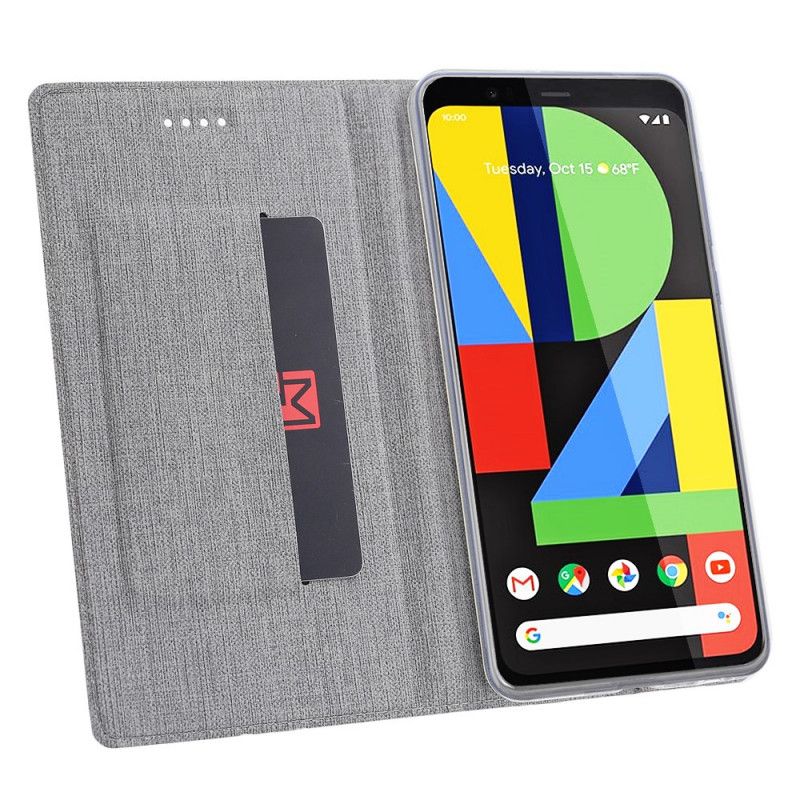 Flip Case Google Pixel 4 XL Grau Strukturiert