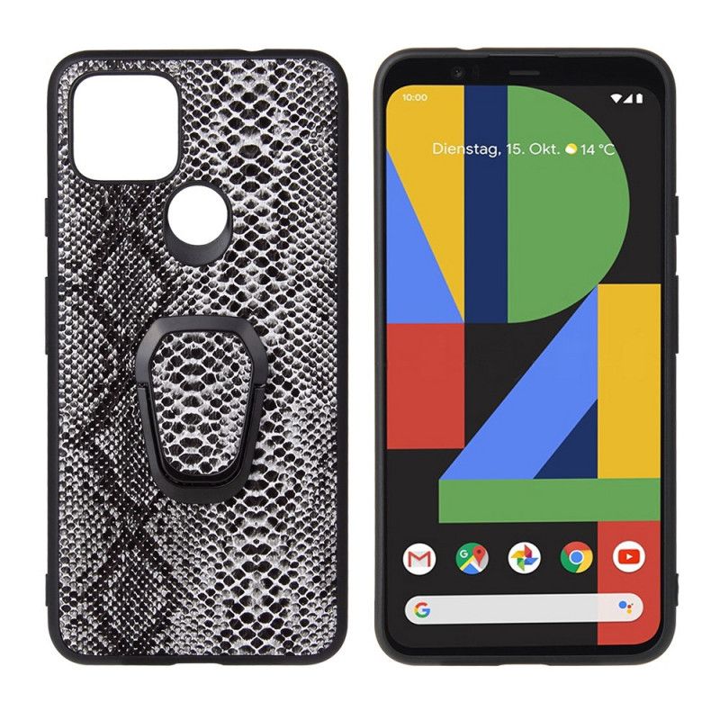Hülle Google Pixel 4A 5G Handyhülle Schlangenstil Mit Ringhalter
