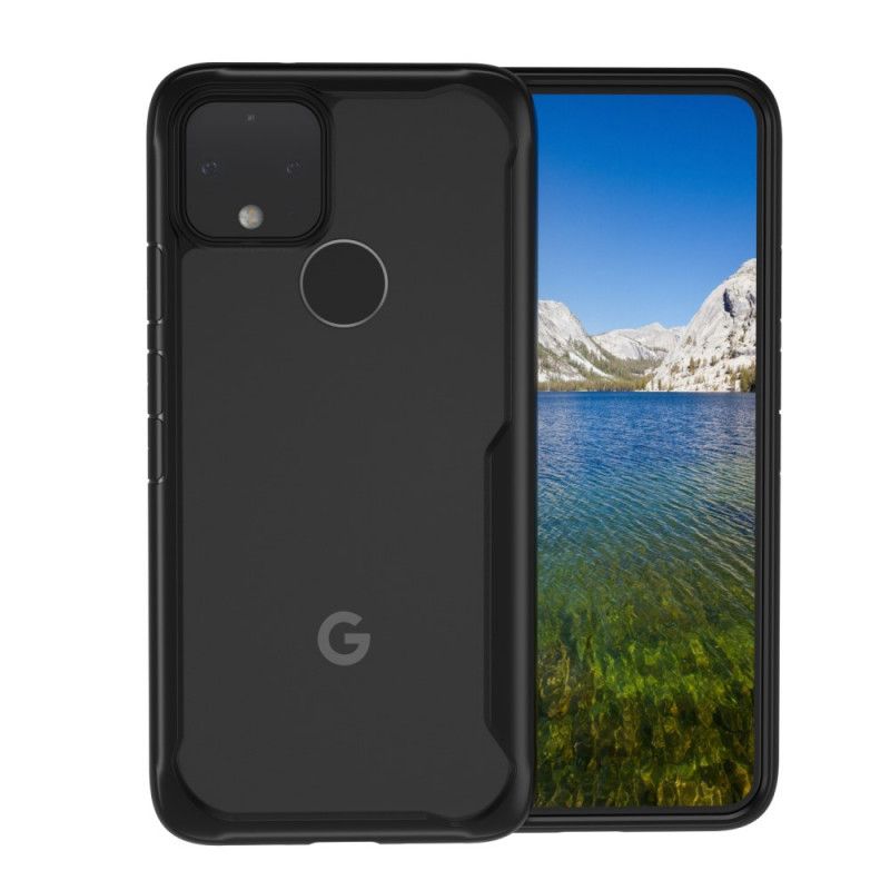 Hülle Google Pixel 4A 5G Schwarz Abgeschrägter Kantenhybrid