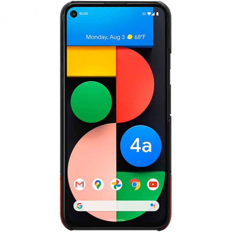 Hülle Google Pixel 4A 5G Schwarz Ledereffekt Der Imak Ruiyi-Serie
