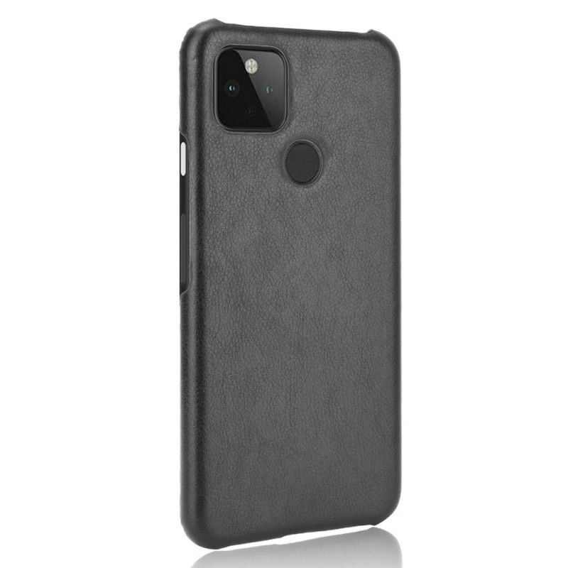 Hülle Google Pixel 4A 5G Schwarz Performance Lychee Ledereffekt