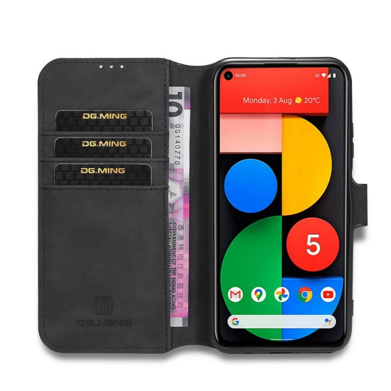 Lederhüllen Google Pixel 4A 5G Schwarz Retro Dg.Ming