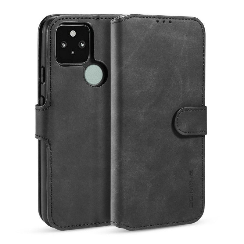 Lederhüllen Google Pixel 4A 5G Schwarz Retro Dg.Ming