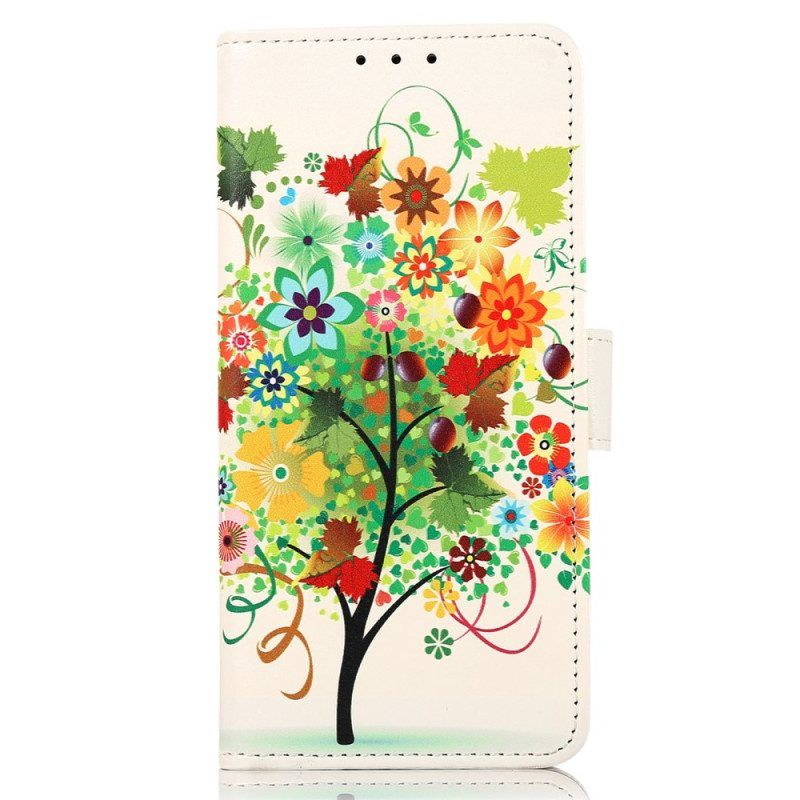 Lederhüllen Für Xiaomi 13 Lite Blühender Baum