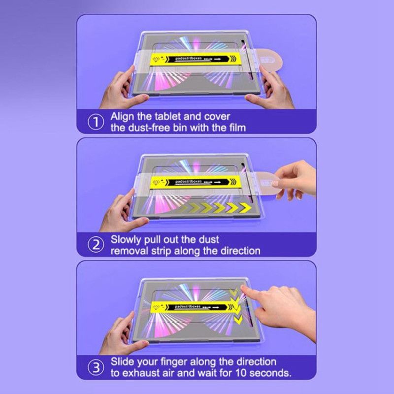 Displayschutzfolie Aus Gehärtetem Glas Für Samsung Galaxy Tab S10 Lite / S10 Fe / S9 / S9 Fe / S8 / S7 Hd Mit Staubentfernung Werkzeug