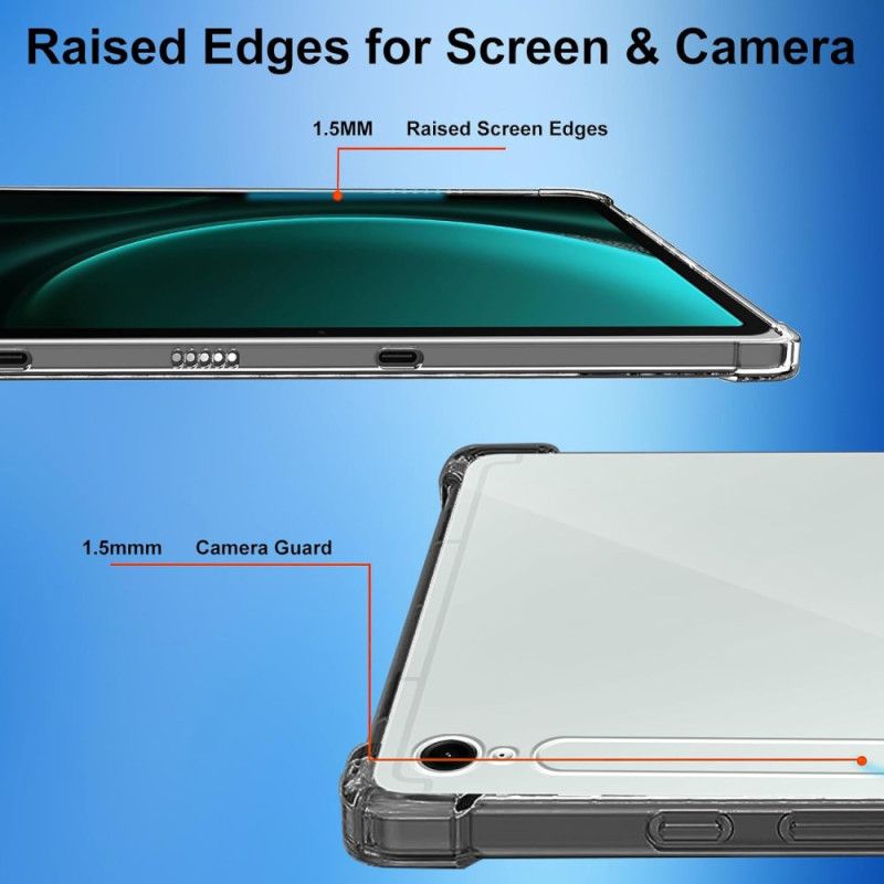 Hülle Samsung Galaxy Tab S10 Fe Transparent Mit 2 Displayschutzfolien Aus Gehärtetem Glas