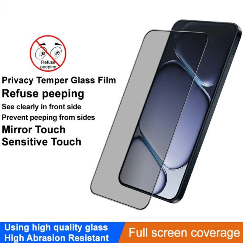 Anti-spionage-displayschutzfolie Aus Gehärtetem Glas Für Oneplus 15r (fingerabdruck-entsperrung)