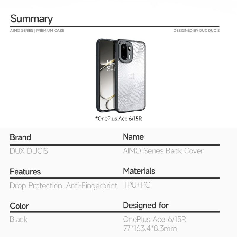 Hülle Für Oneplus 15r Aimo Serie Dux Ducis