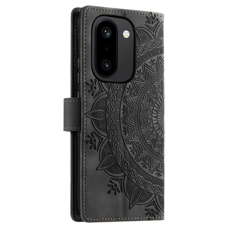 Lederhüllen Für Oneplus 15r Mandala-geldbörse In Wildlederoptik