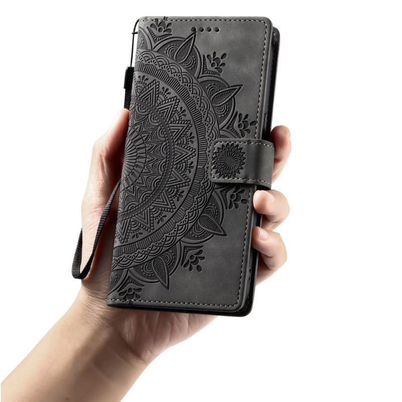 Lederhüllen Für Oneplus 15r Mandala-geldbörse In Wildlederoptik