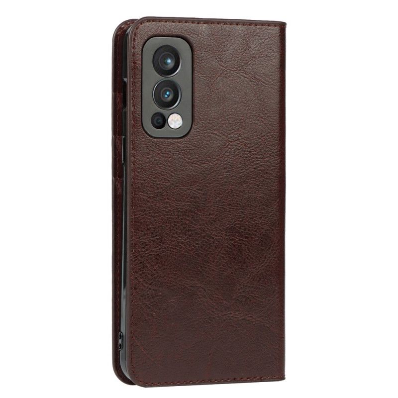 Flip Case Für Oneplus Nord 2 5g Echtes Leder