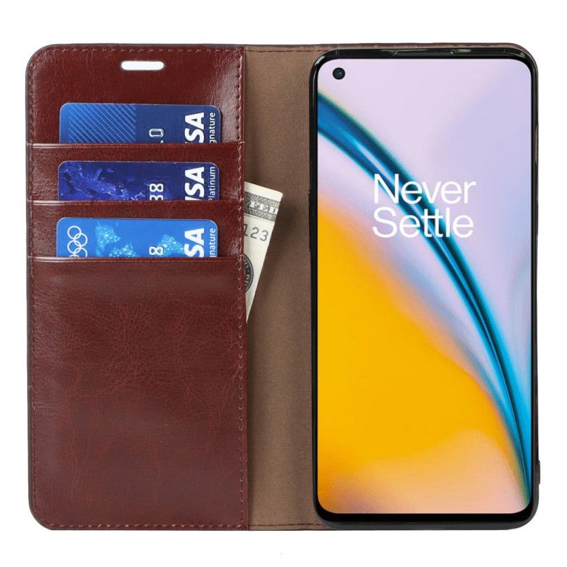 Flip Case Für Oneplus Nord 2 5g Echtes Leder