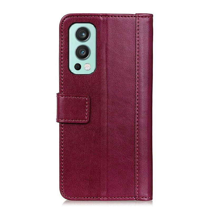 Flip Case Für Oneplus Nord 2 5g Klassisches Spaltleder