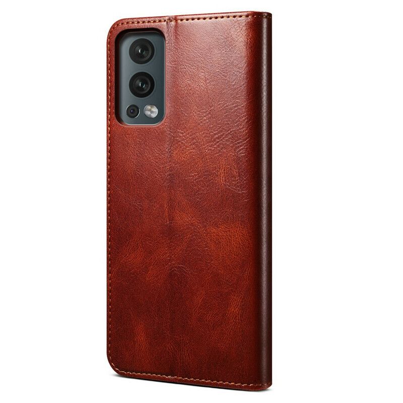 Flip Case Oneplus Nord 2 5g Gewachstes Kunstleder