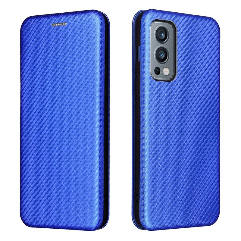 Flip Case Oneplus Nord 2 5g Handyhülle Farbiges Carbon-silikon