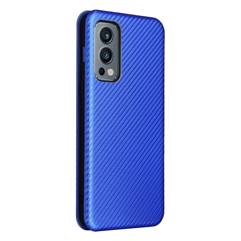 Flip Case Oneplus Nord 2 5g Handyhülle Farbiges Carbon-silikon