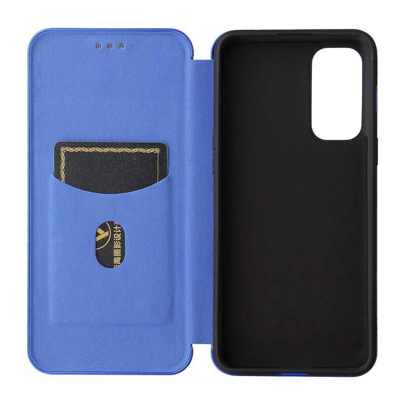 Flip Case Oneplus Nord 2 5g Handyhülle Farbiges Carbon-silikon