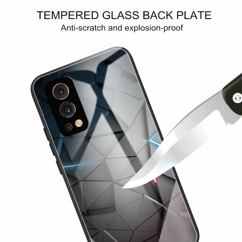 Hülle Oneplus Nord 2 5g Geometrie Aus Gehärtetem Glas