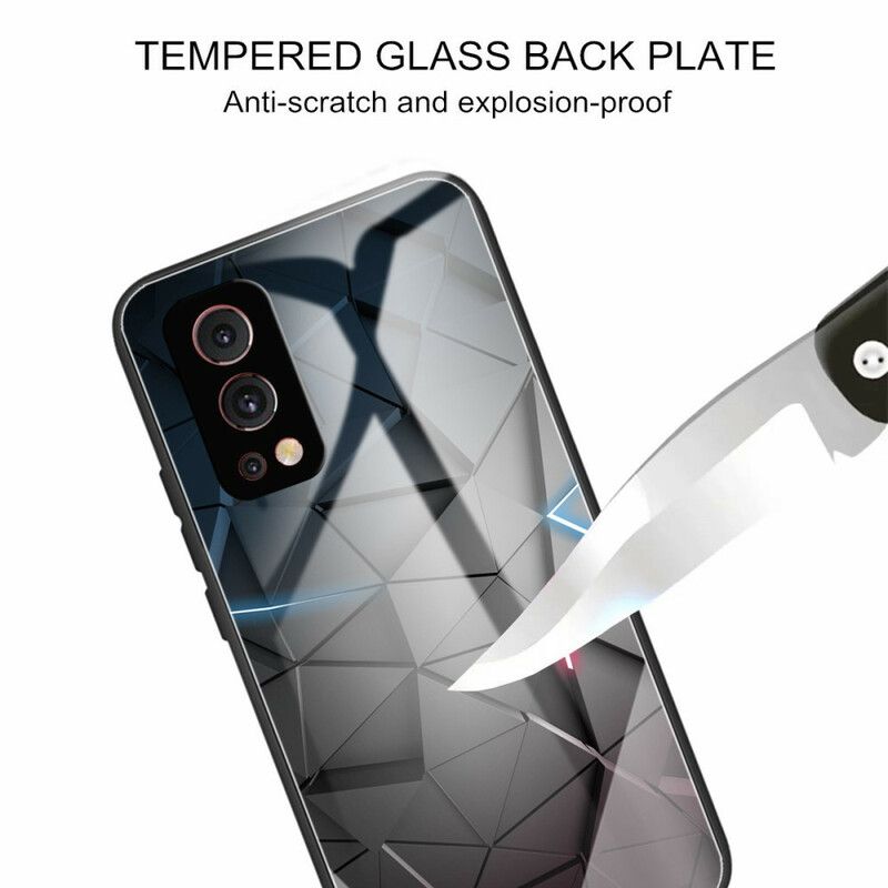 Hülle Oneplus Nord 2 5g Geometrie Aus Gehärtetem Glas