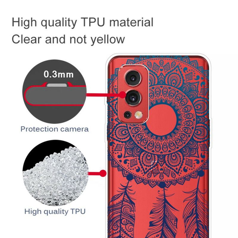 Hülle Oneplus Nord 2 5g Handyhülle Transparenter Traumfänger Blaue Federn