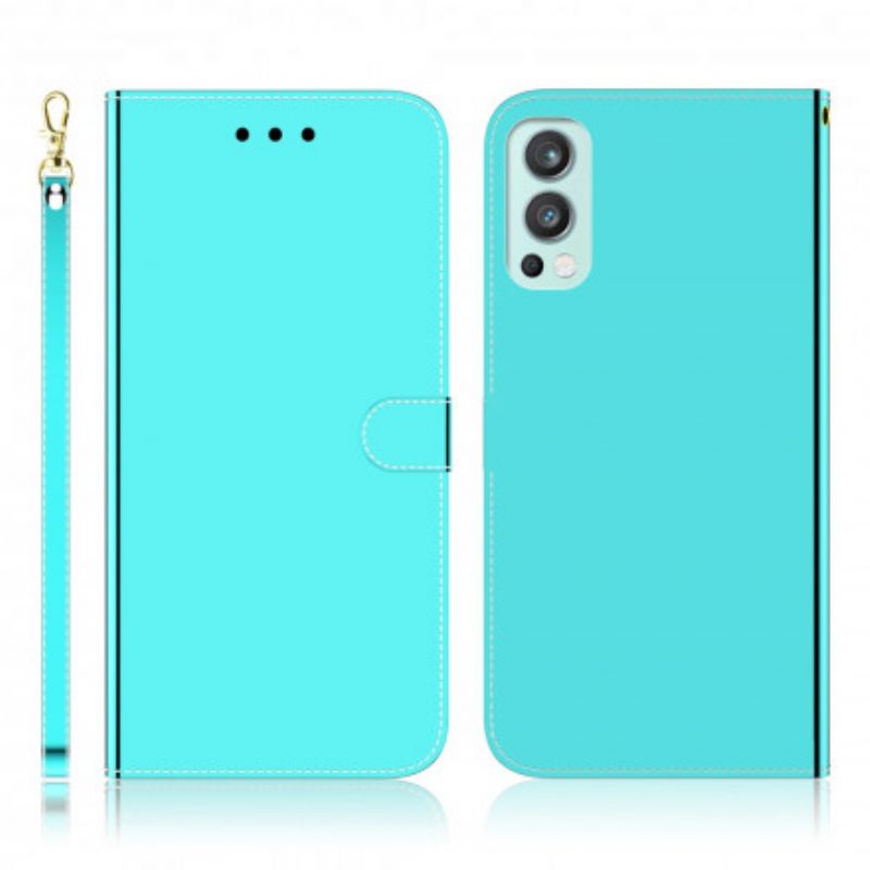 Lederhüllen Für Oneplus Nord 2 5g Kunstleder-spiegelabdeckung