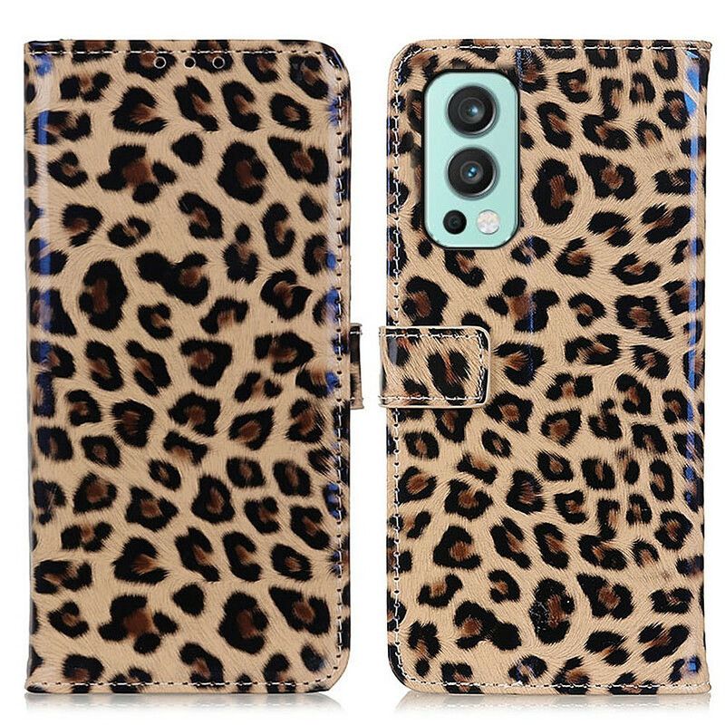 Lederhüllen Oneplus Nord 2 5g Einfacher Leopard