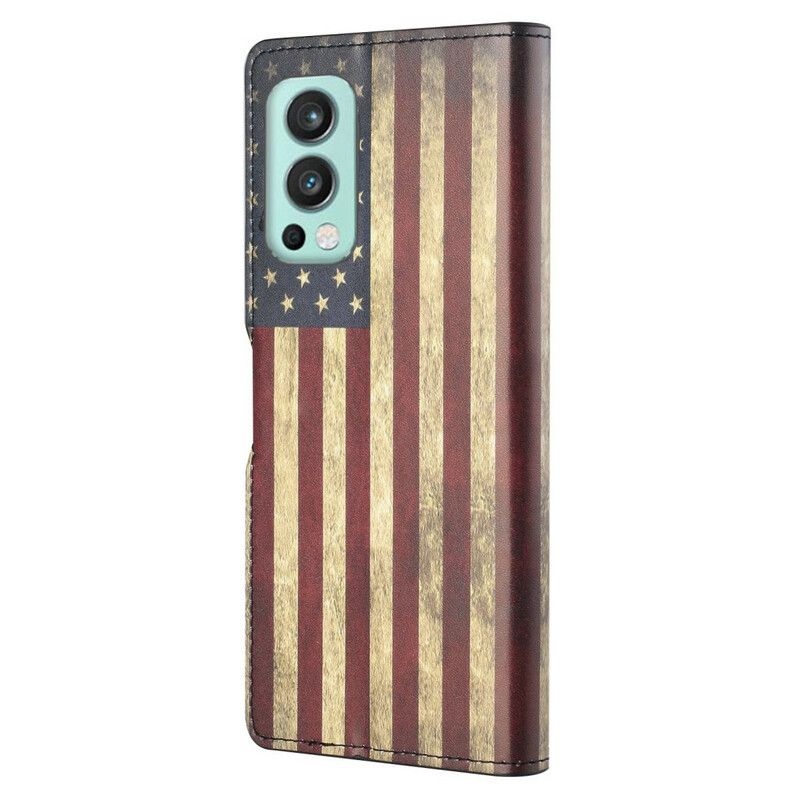 Lederhüllen Oneplus Nord 2 5g Handyhülle Amerikanische Flagge