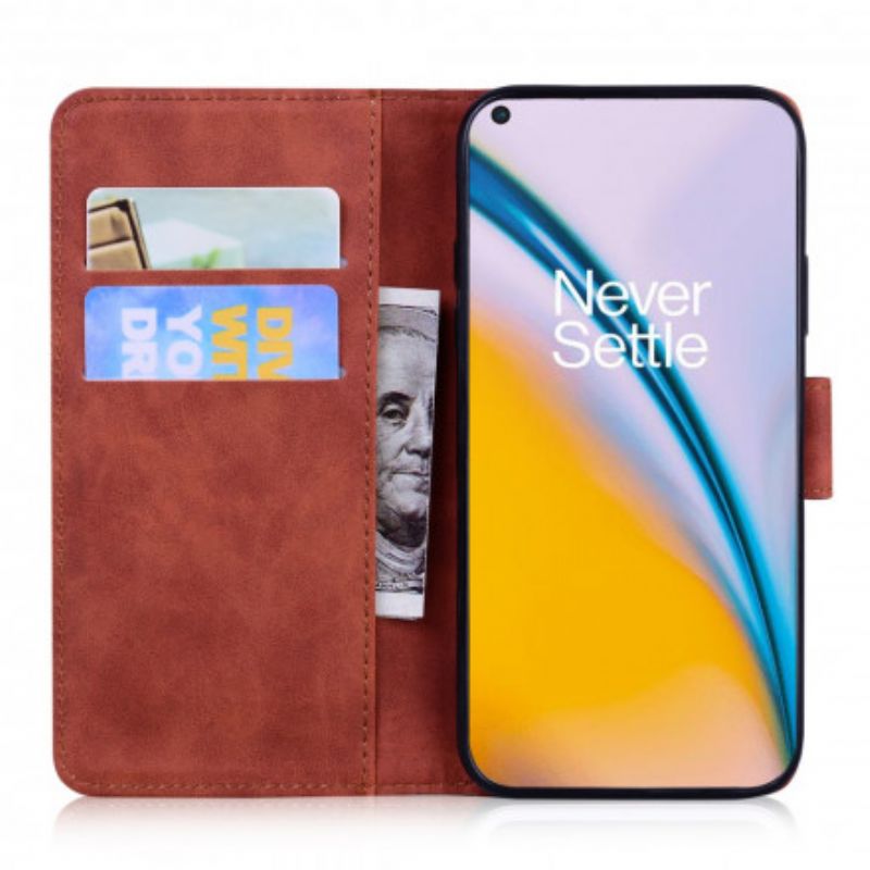 Lederhüllen Oneplus Nord 2 5g Tigergesichtsdruck